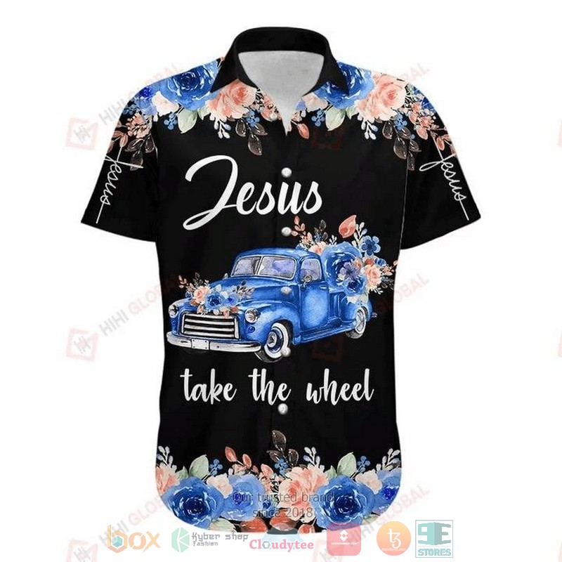 HOT Camionetas Antiguas Jesus Flowers Take The Wheel Short Sleeve Hawaii Shirt 3 Camionetas Antiguas Jesus Flowers Take The Wheel Hawaiian Shirt