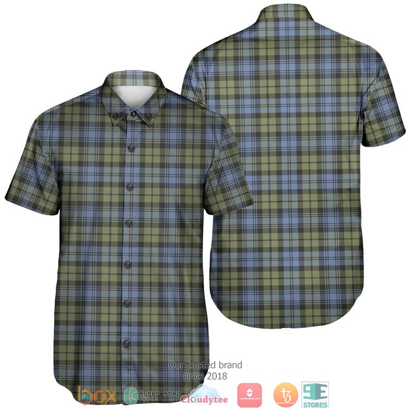 Campbell Faded Tartan Short Sleeve Hawaiian Shirt