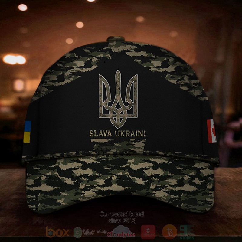 BEST Canada Stand With Ukraine Slava Ukraini Camo Canadian Support Ukraine Hat Cap 1 Canada Stand With Ukraine Slava Ukraini Camo Canadian Support Ukraine Cap