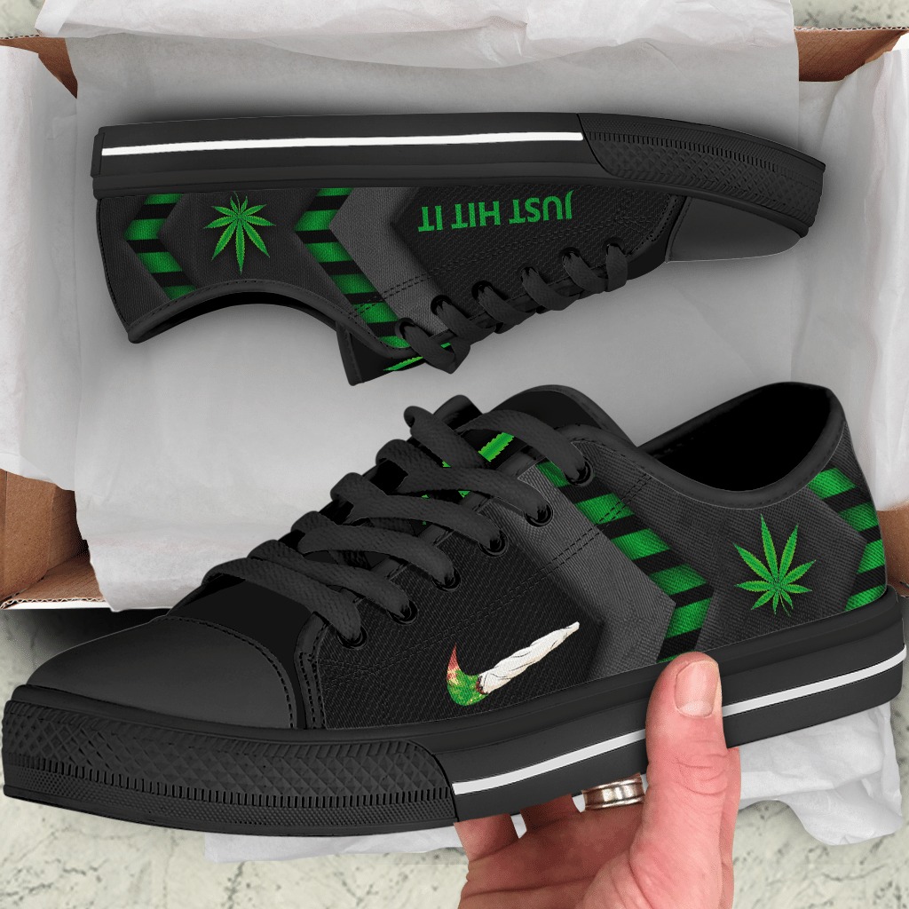 Cannabis Just Hit It cap low top shoes 1
