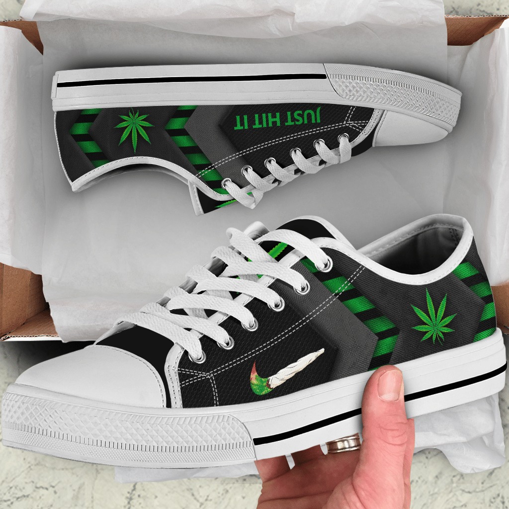 Cannabis Just Hit It cap low top shoes 3
