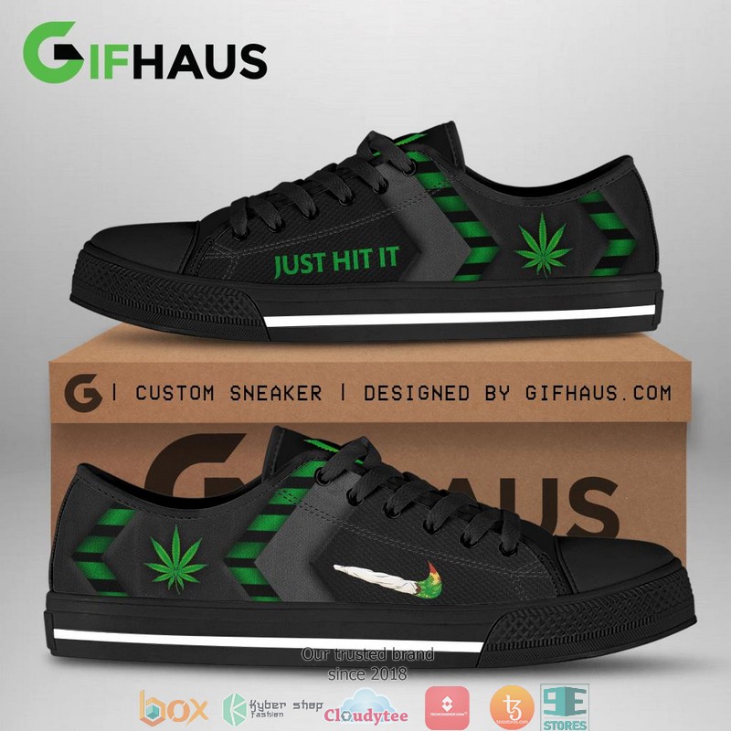 Cannabis Just Hit It Nike Canvas Low top shoes