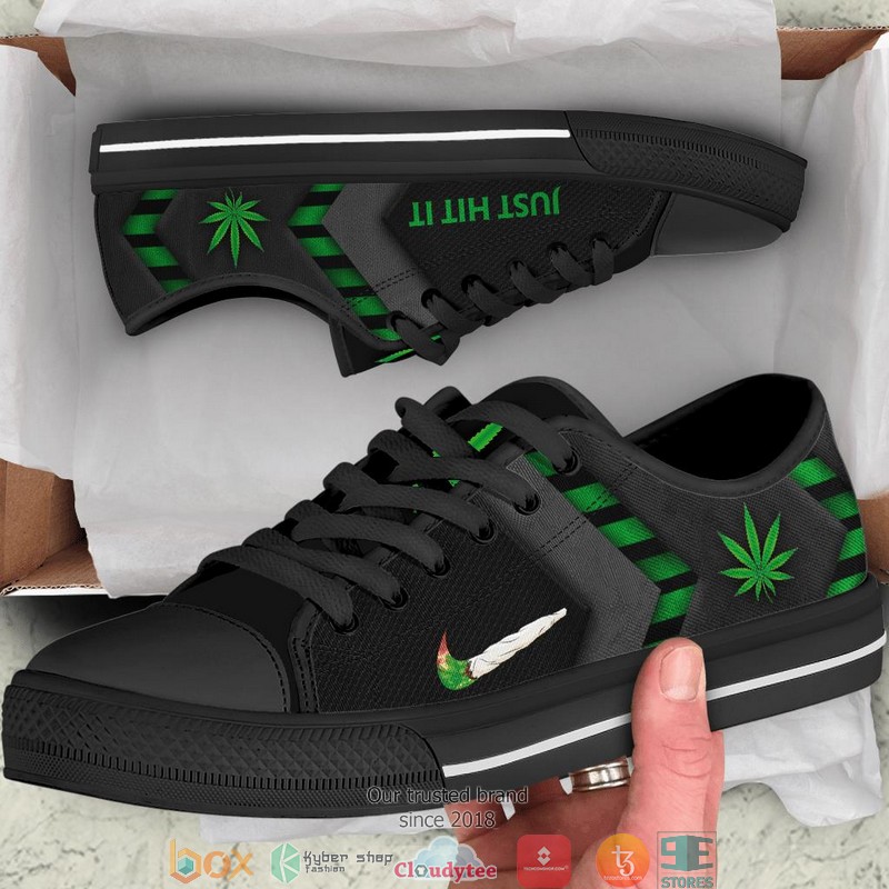 Cannabis Just Hit It Nike Canvas Low top shoes 1