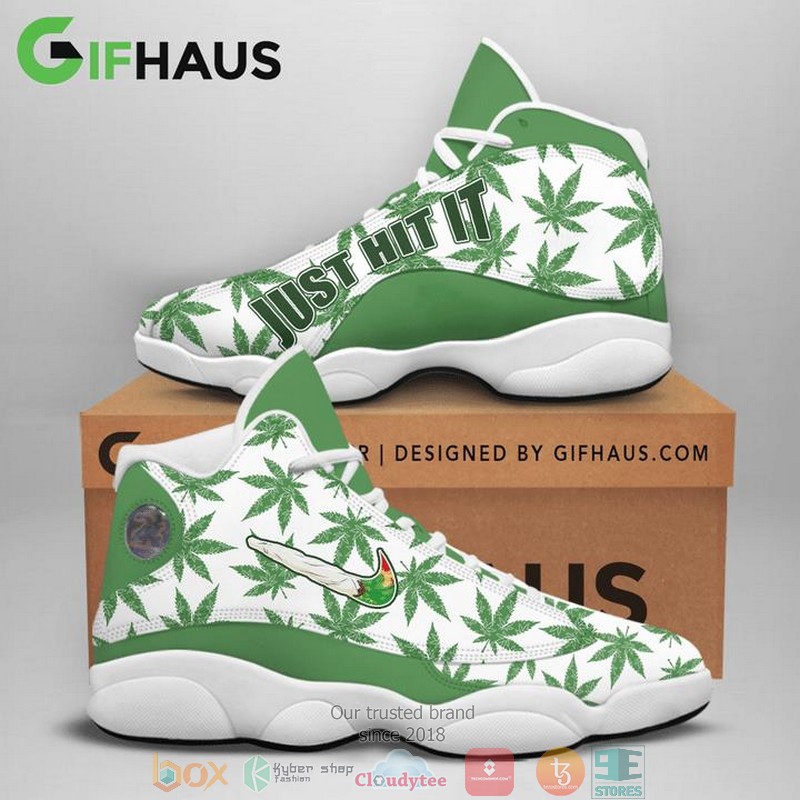 Cannabis Nike Just Hit It Air Jordan 13 Sneaker Shoes 1