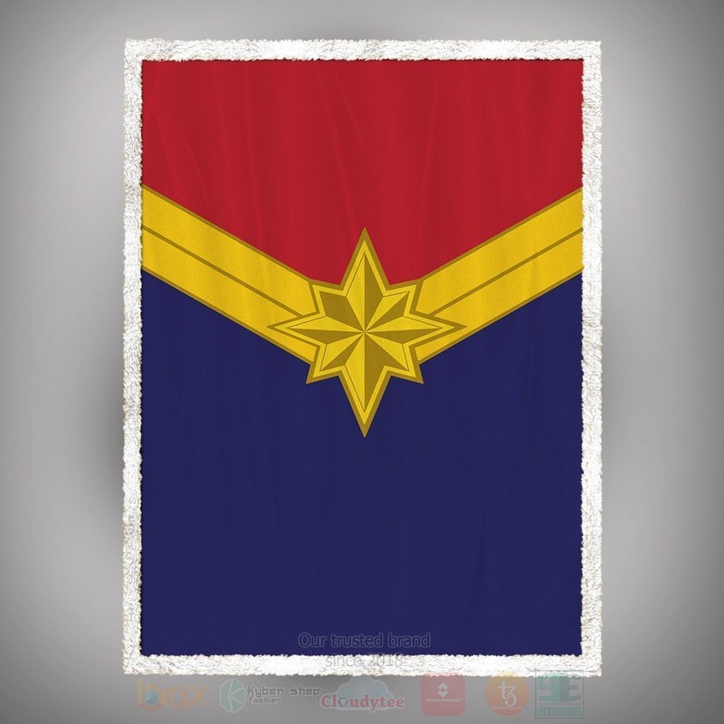 BEST Captain Marvel Custom Sherpa Blanket 4 Captain Marvel Custom Throw Blanket 1 2 3