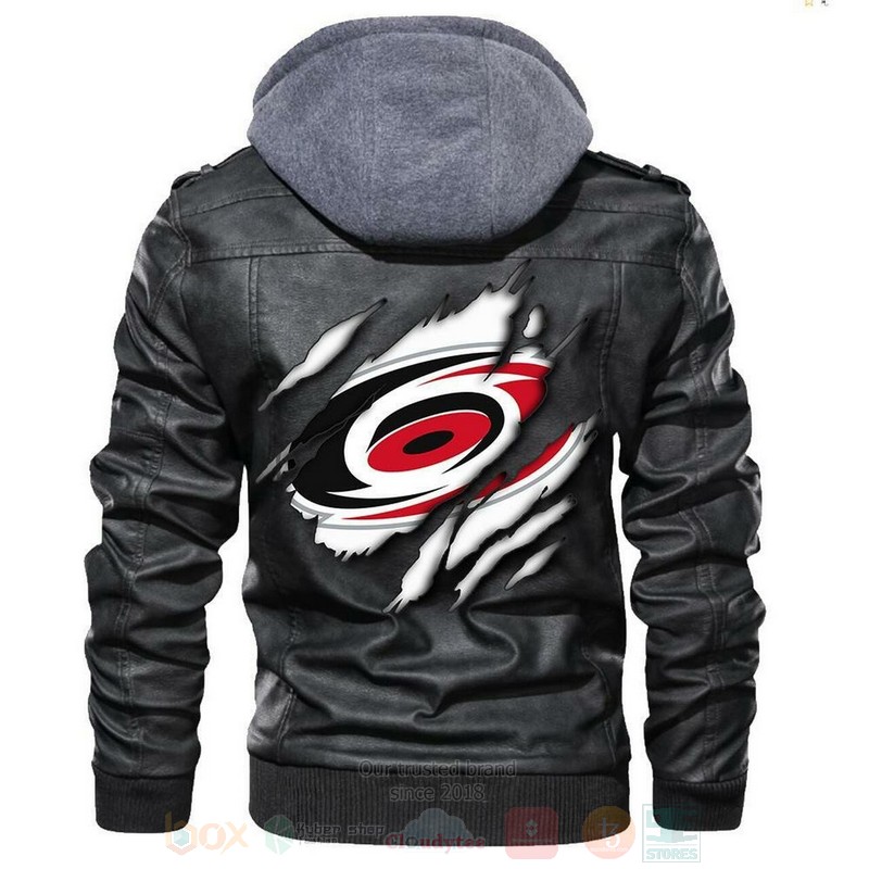 Carolina Hurricanes NHL Hockey Sons of Anarchy Blacks Leather Jacket