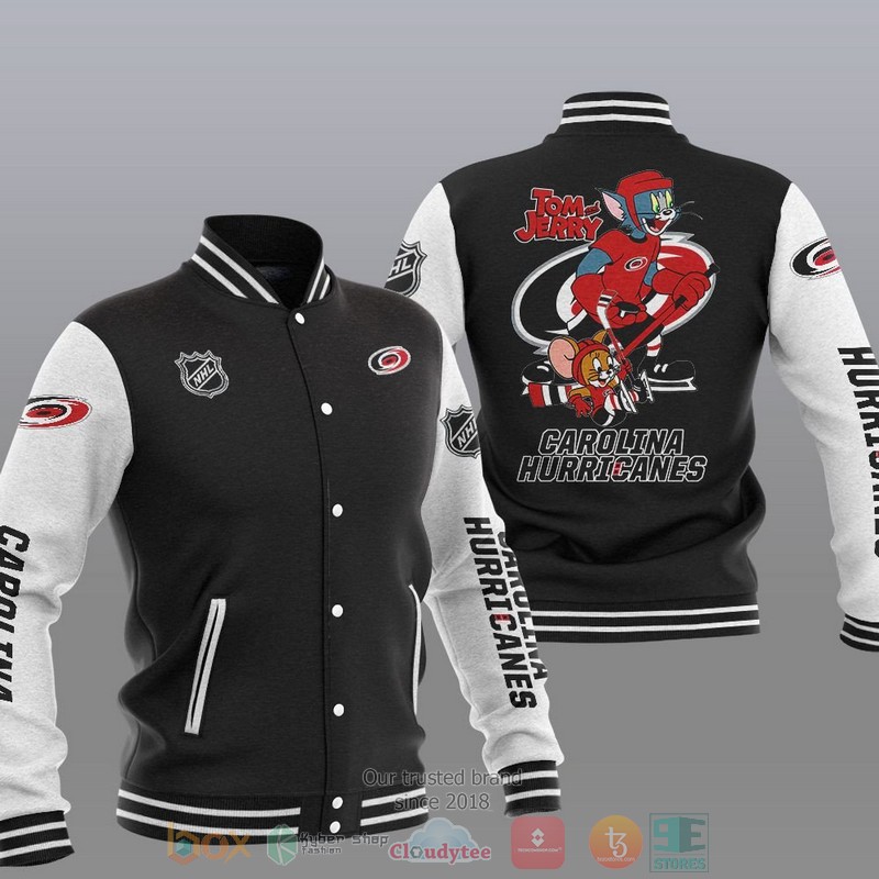 Carolina Hurricanes NHL Tom And Jerry Baseball Jacket