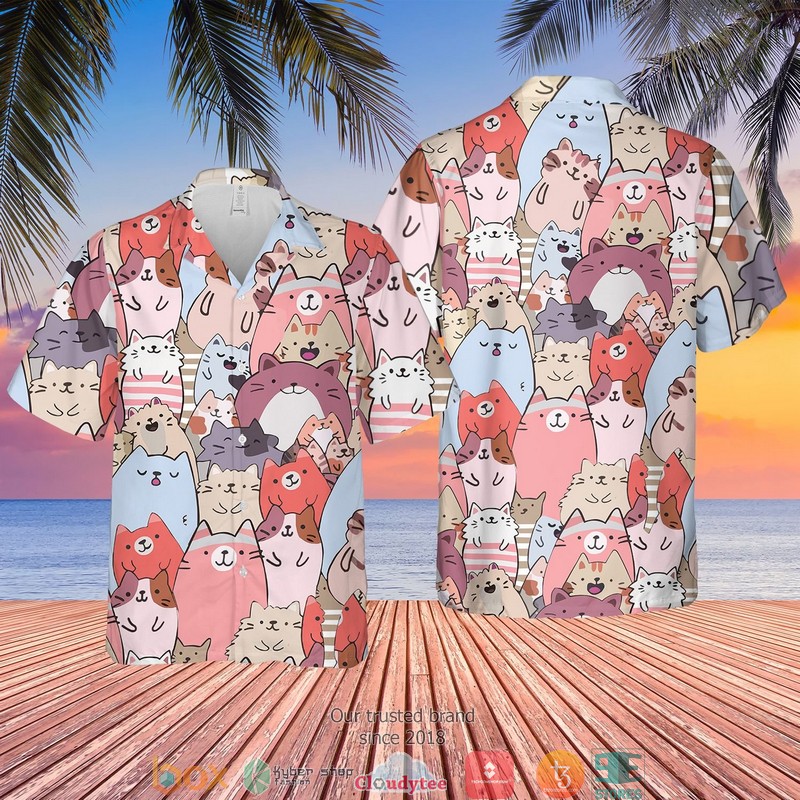 Cartoon Cats Hawaian Summer Outfit 1 Cartoon Cats Hawaian Summer Outfit