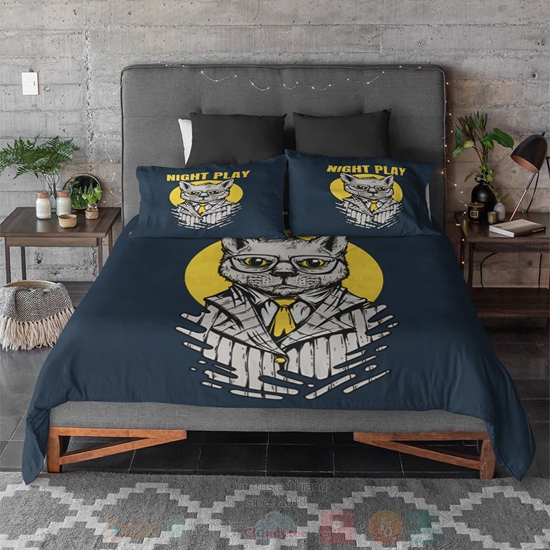 Cat Boss Night Play Premium Brushed Bedding Set 1