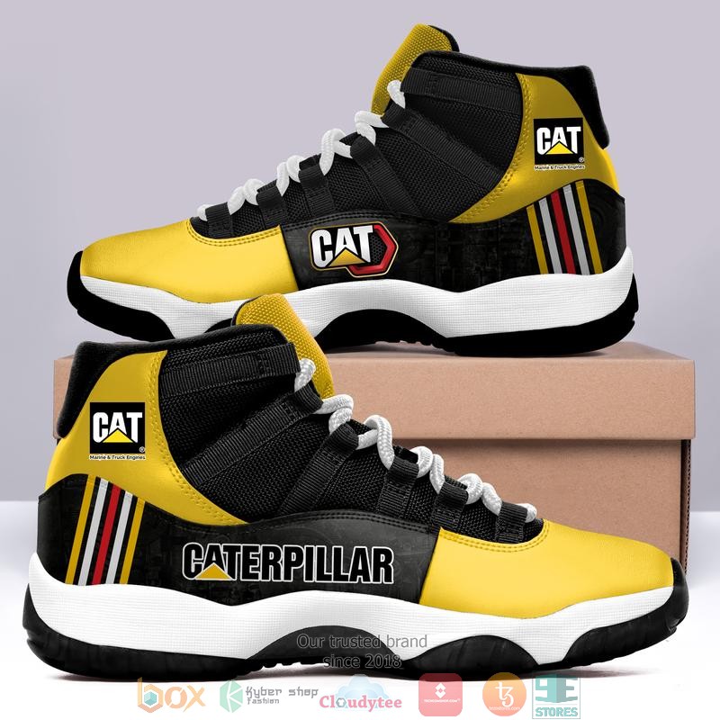 Caterpillar Black Gold Air Jordan 11 Sneaker Shoes