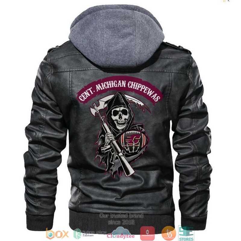 NEW Centmichigan Chippewas NCAA Sons Of Anarchy Jacket Leather 5 Centmichigan Chippewas NCAA Football Sons Of Anarchy Leather Jacket