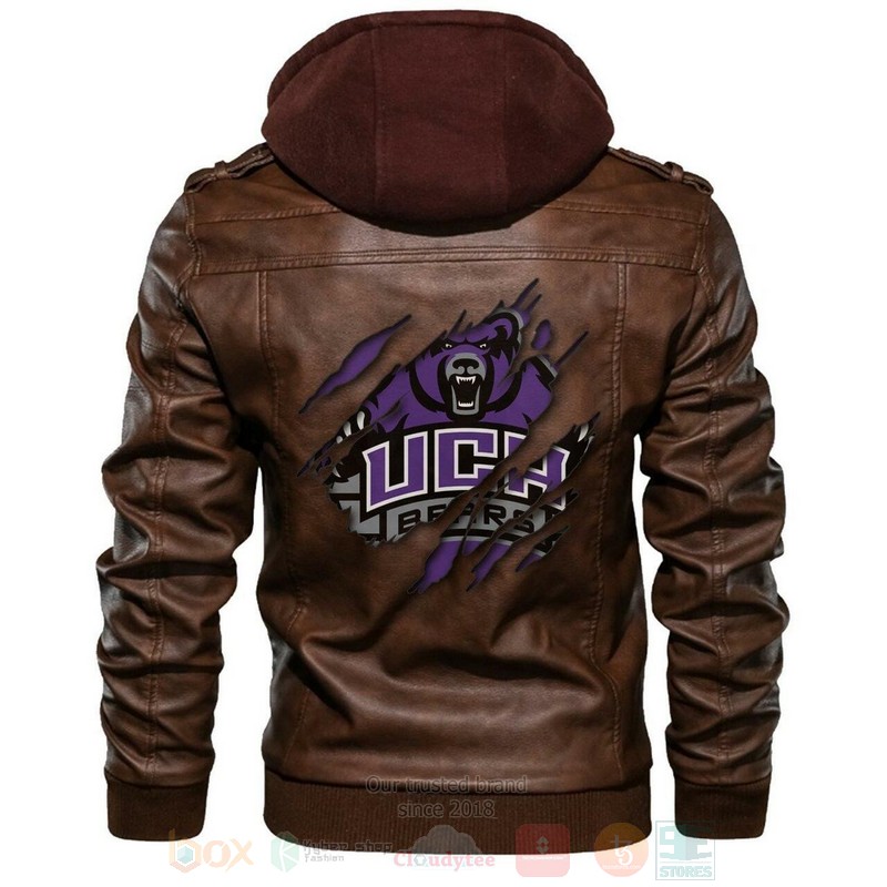Central Arkansas Bears NCAA Brown Motorcycle Leather Jacket