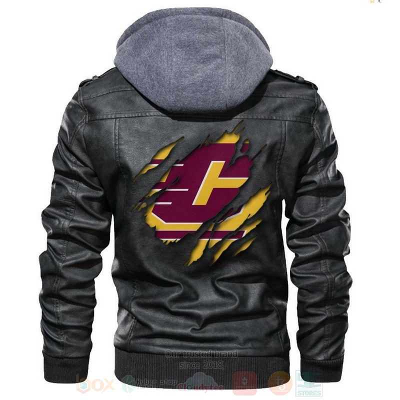 BEST Team Central Michigan Chippewas NCAA Black Motorcycle Zipper Jacket Leather 1 Central Michigan Chippewas NCAA Black Motorcycle Leather Jacket