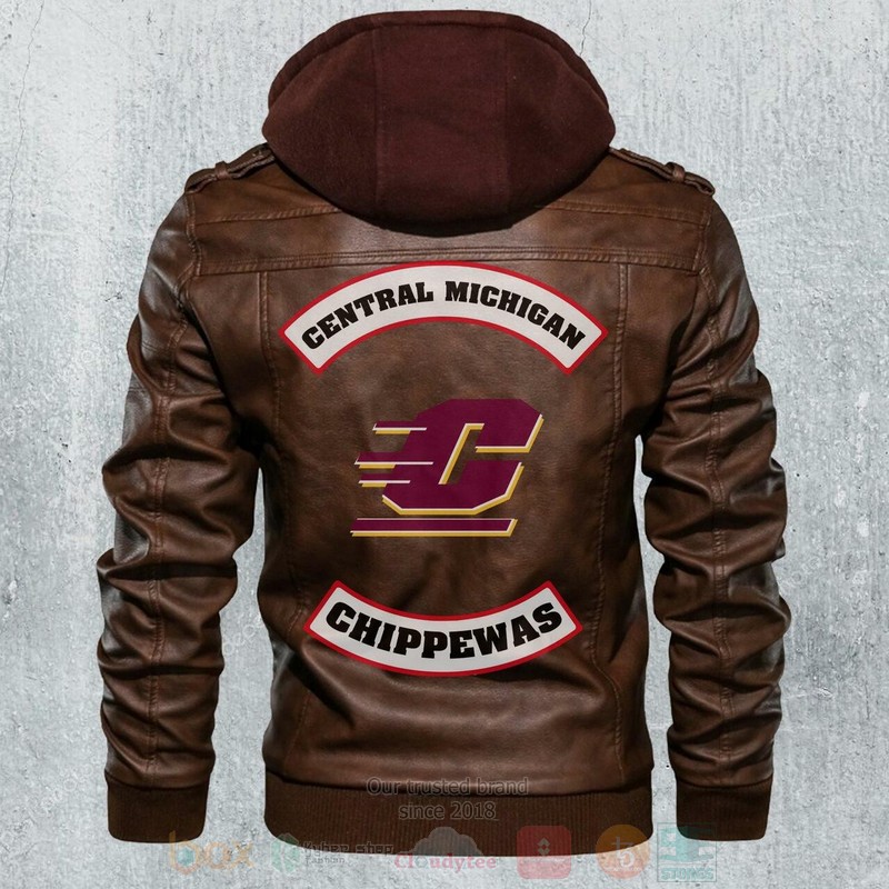 Central Michigan Chippewas NCAA Motorcycle Leather Jacket