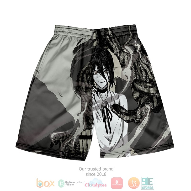Chainsaw Man Hip Fusion Grafiti Embossed Reze Shorts
