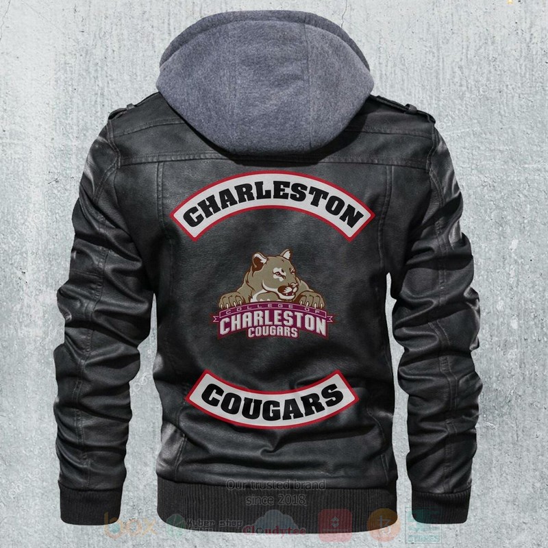 BEST Charleston Cougars NCAA Champions Zipper Jacket Leather 1 Charleston Cougars NCAA Footballs Leather Jacket