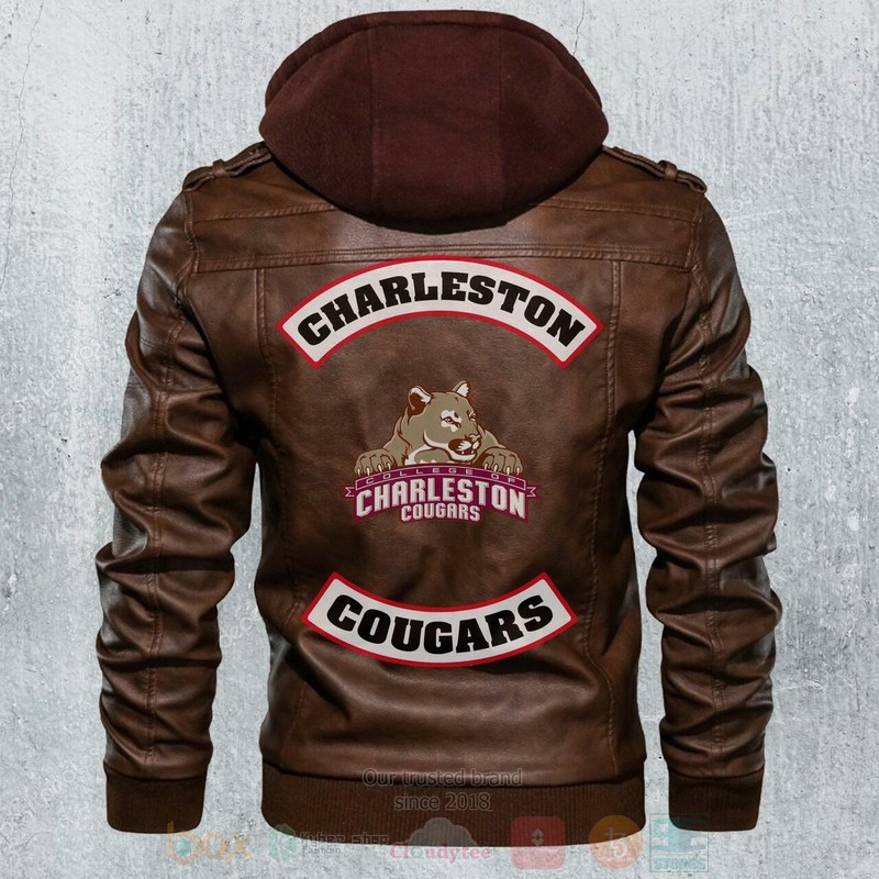 Charleston Cougars NCAA Motorcycle Leather Jacket