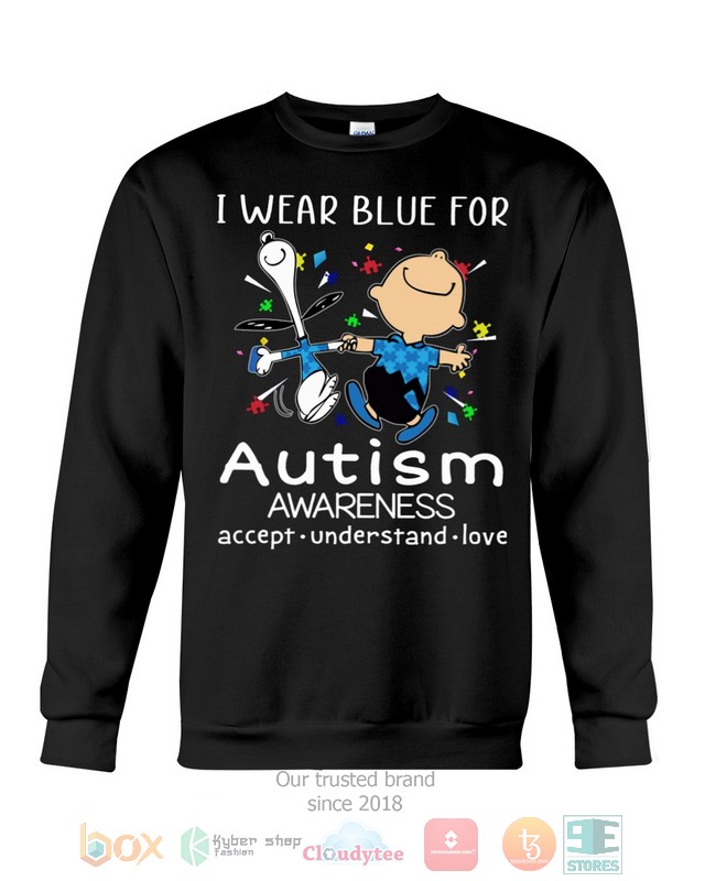HOT Charlie Brown Snoopy I Were Blue For Autism Awareness hoodie, shirt 8 Charlie Brown Snoopy I Were Blue For Autism Awareness Shirt Hoodie 1 2 3 4 5 6 7