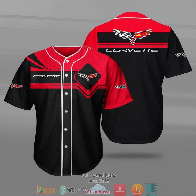 Chevrolet Corvette Car Motor Baseball Jersey
