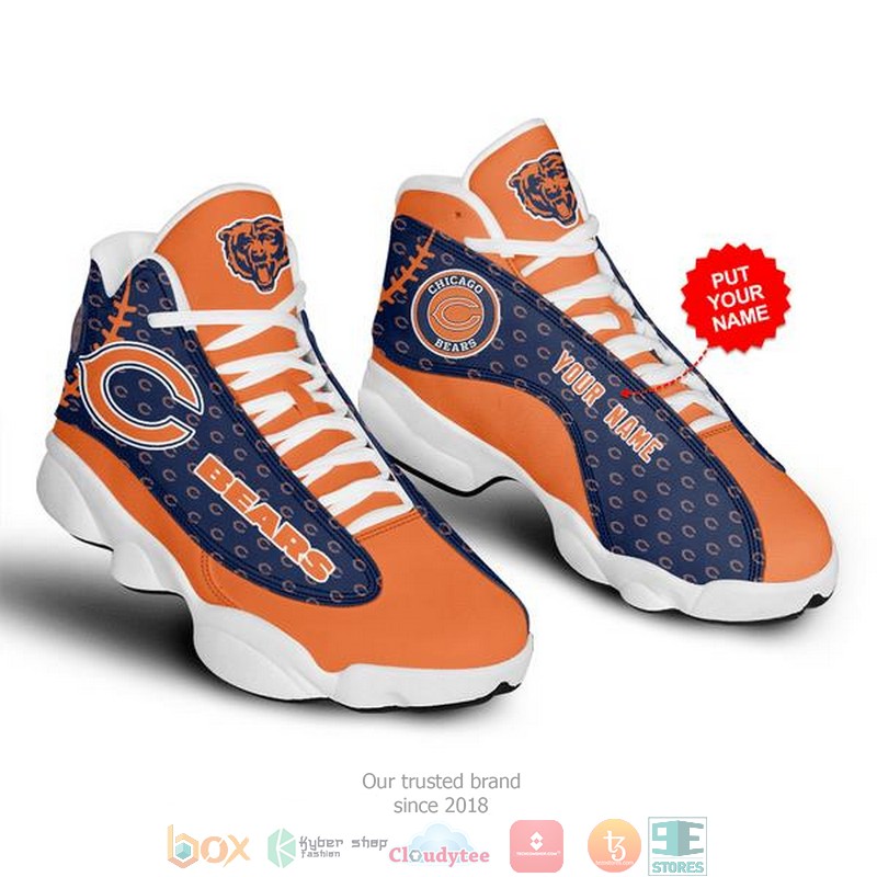 Chicago Bears NFL 5 Football Air Jordan 13 Sneaker Shoes