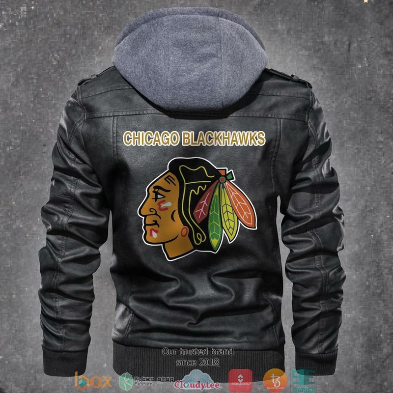 Chicago Blackhawks NHL Hockey Motorcycle Leather Jacket 5 Chicago Blackhawks NHL Hockey Motorcycle Leather Jacket