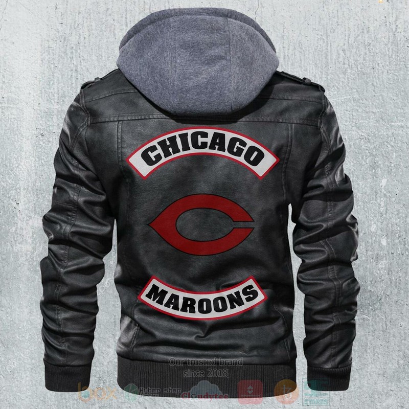BEST NCAA Teams Chicago Maroons Motorcycles Rider Zipper Jacket Leather 1 Chicago Maroons NCAA Motorcycle Leather Jacket