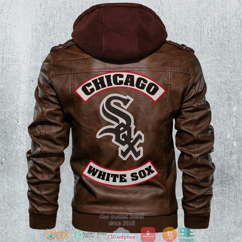 Chicago White Sox MLB Baseball Motorcycle Brown Leather Jacket