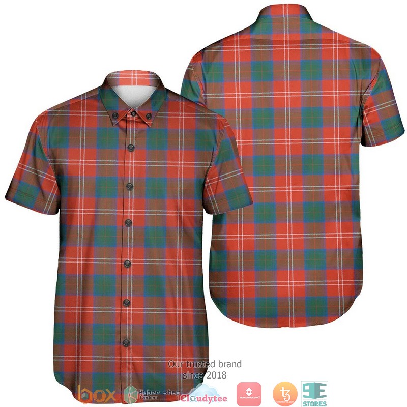 Chisholm Ancient Tartan Short Sleeve Hawaiian Shirt 1 Chisholm Ancient Tartan Short Sleeve Hawaiian Shirt