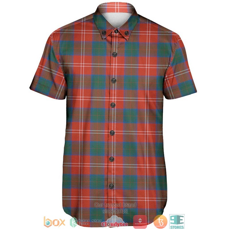 Chisholm Ancient Tartan Short Sleeve Hawaiian Shirt 2 Chisholm Ancient Tartan Short Sleeve Hawaiian Shirt 1