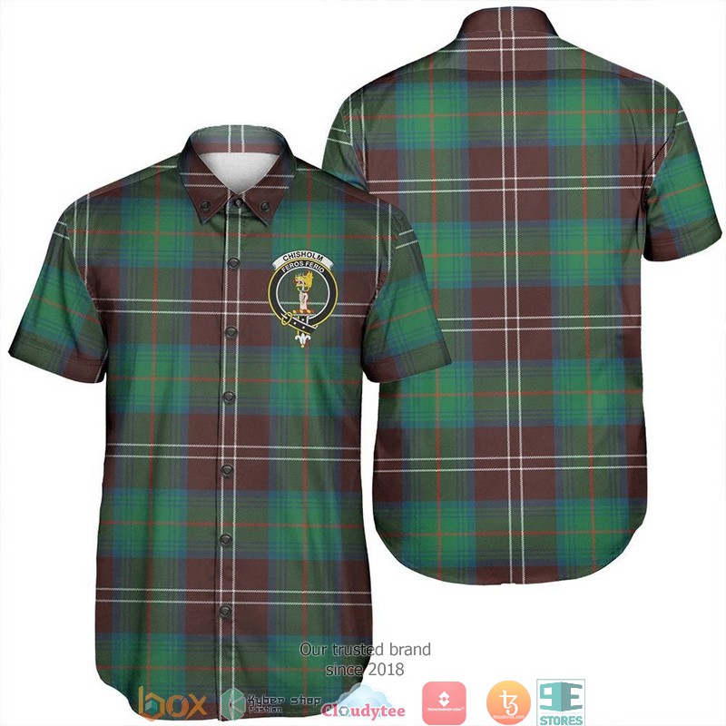 Chisholm Hunting Ancient Tartan Crest Short Sleeve Hawaiian Shirt 6 Chisholm Hunting Ancient Tartan Crest Short Sleeve Hawaiian Shirt