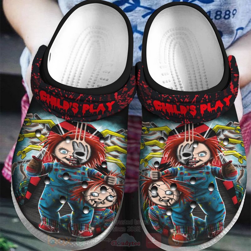 Chucky Childs Play Blood Crocband Crocs Clog Shoes