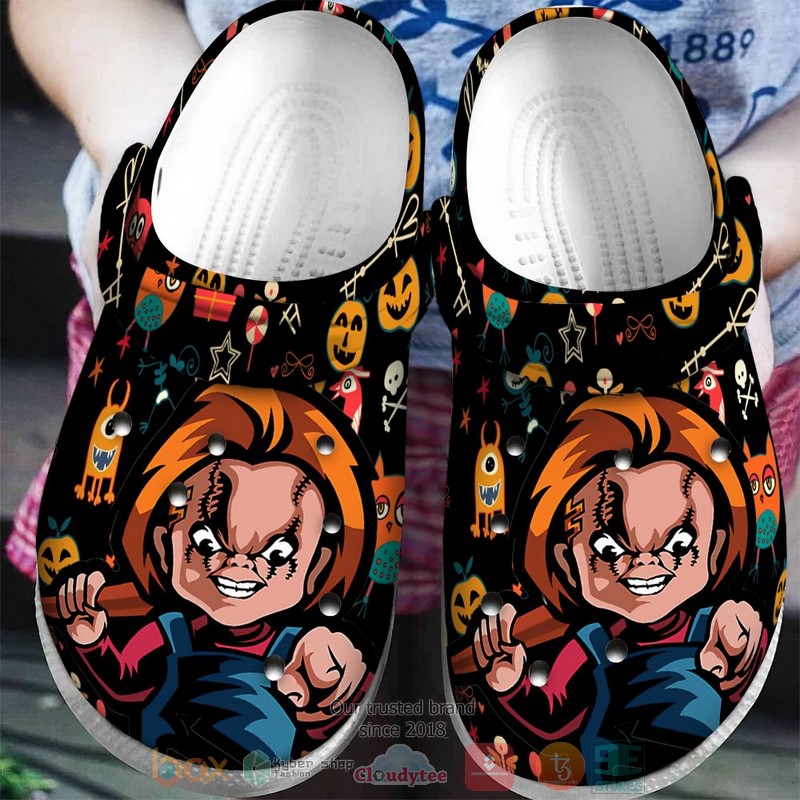 Chucky Halloween black Crocband Clog 1