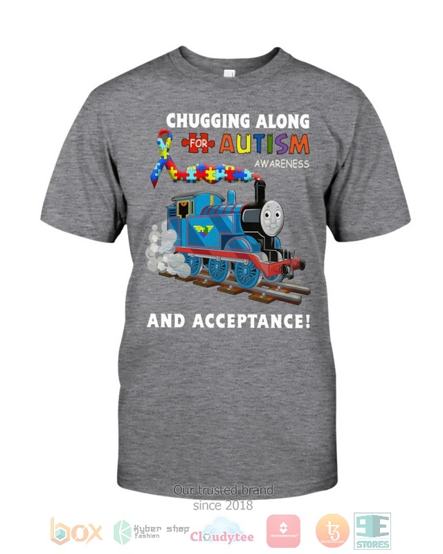 HOT Chugging Along Autism Awareness And Acceptance hoodie, shirt 4 Chugging Along Autism Awareness And Acceptance Shirt Hoodie 1 2 3