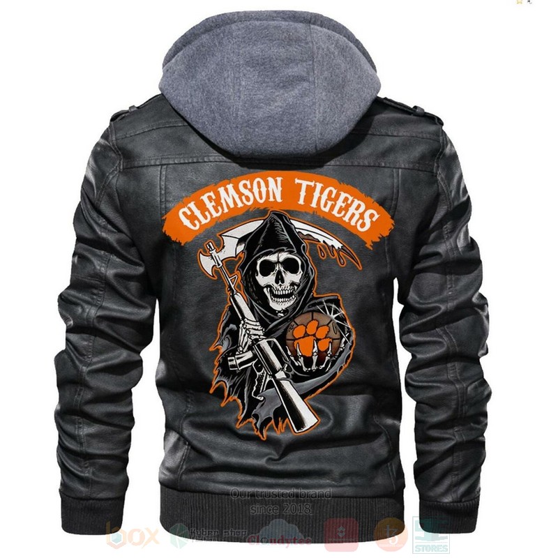 Clemson Tigers NCAA Basketball Sons of Anarchy Blacks Leather Jacket