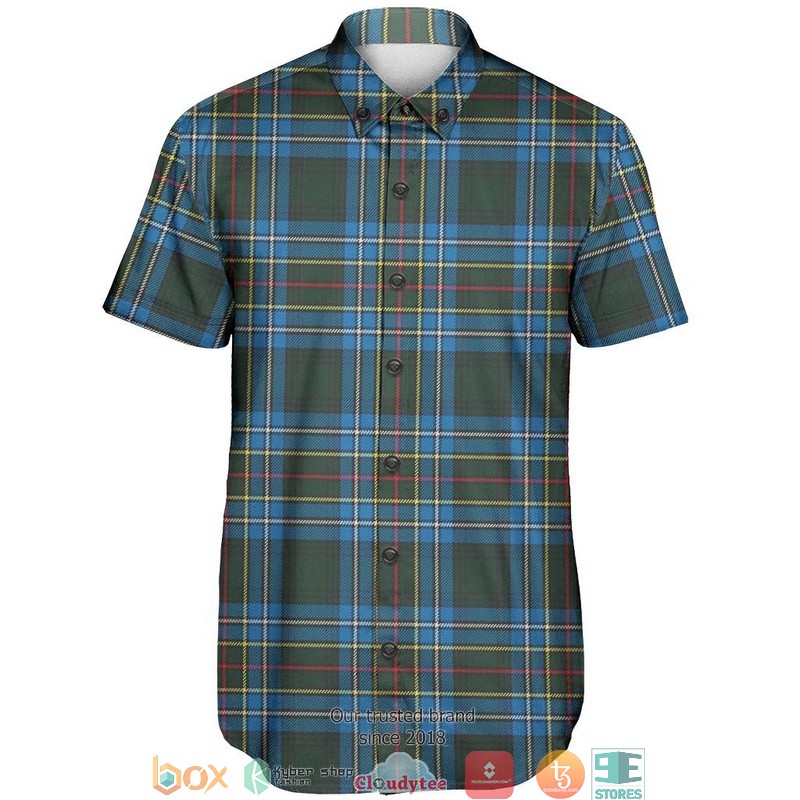 Cockburn Modern Tartan Short Sleeve Hawaiian Shirt 2 Cockburn Modern Tartan Short Sleeve Hawaiian Shirt 1