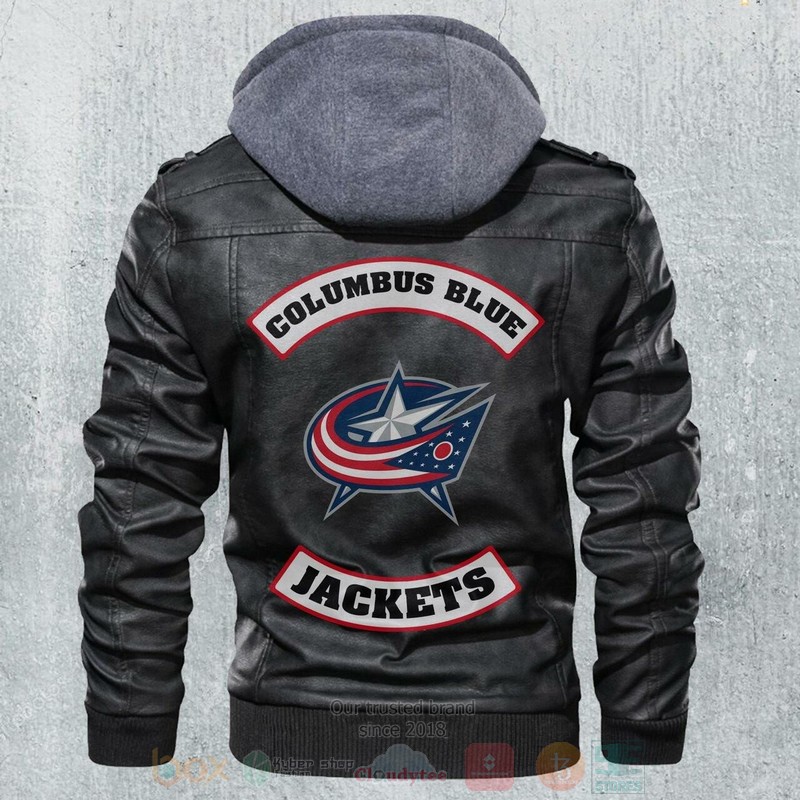 Colombus Blue Jackets NHL Motorcycle Leather Jacket