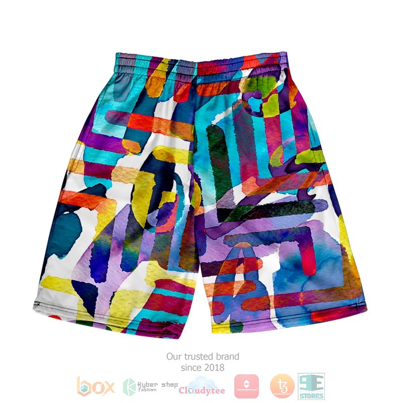 Color Abstract Art Shorts