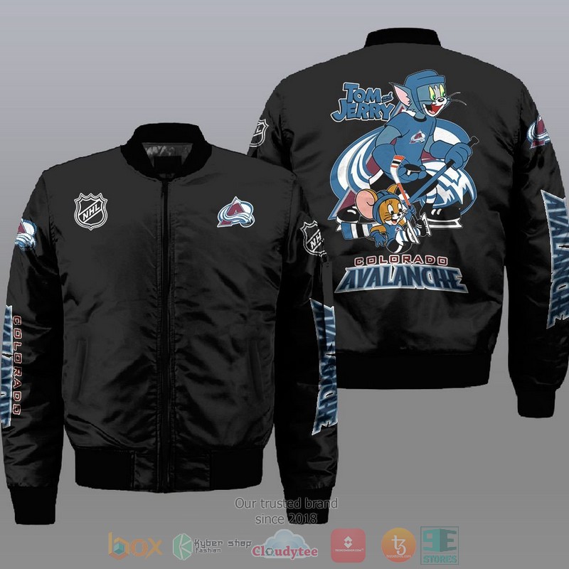 NEW Colorado Avalanche NHL Tom And Jerry Bomber Jacket 7 Colorado Avalanche NHL Tom And Jerry Bomber Jacket