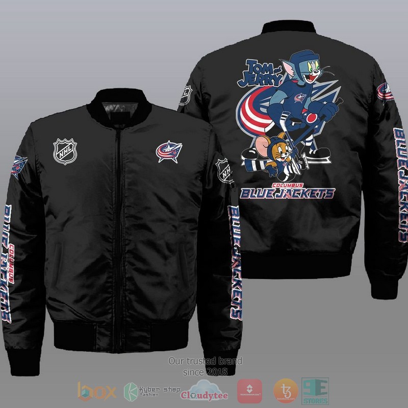 Columbus Blue Jackets NHL Tom And Jerry Bomber Jacket