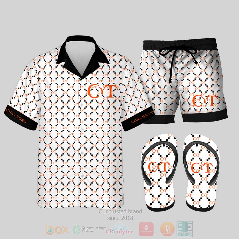 Concha y Toro Hawaiian Shirt Short Flips Flops