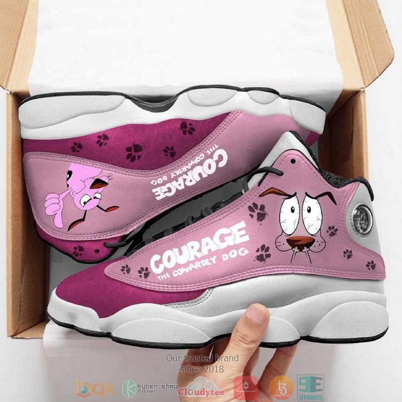 Courage the Cowardly Dog Air Jordan 13 Sneaker Shoes
