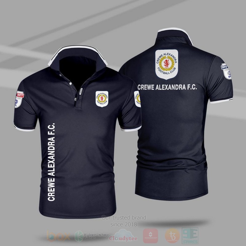 BEST Crewe Alexandra FC Premium 3D Polo Shirt 5 Crewe Alexandra FC Premium Polo Shirt 1 2 3 4