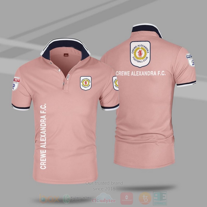 BEST Crewe Alexandra FC Premium 3D Polo Shirt 7 Crewe Alexandra FC Premium Polo Shirt 1 2 3 4 5 6