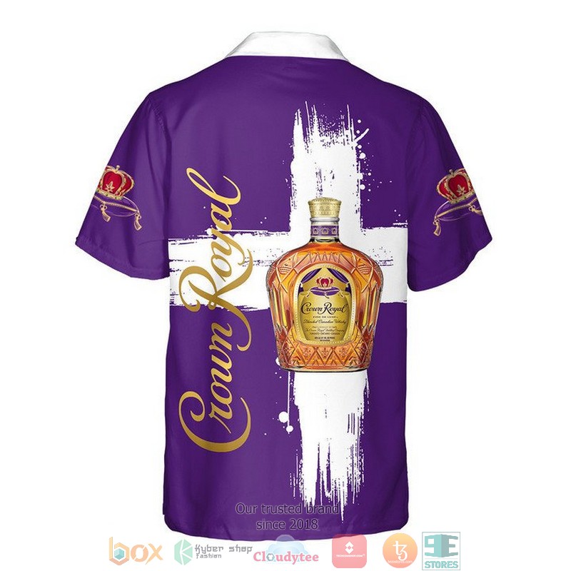 NEW Crown Royal purple white hawaiian shirt 3 Crown Royal purple white hawaiian shirt 1 2