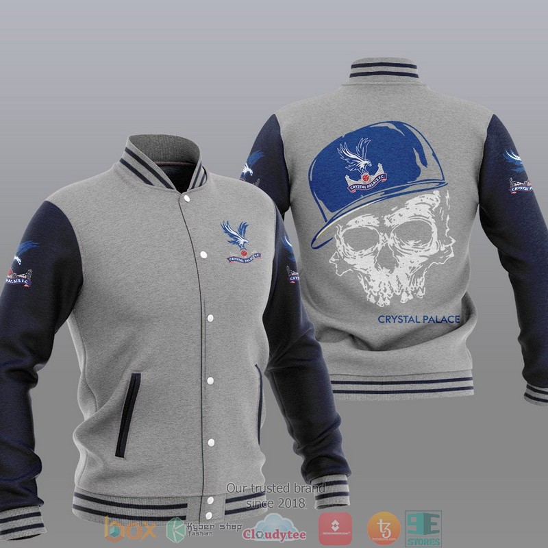 Crystal Palace FC Skull Baseball Jacket 2 Crystal Palace FC Skull Baseball Jacket 1