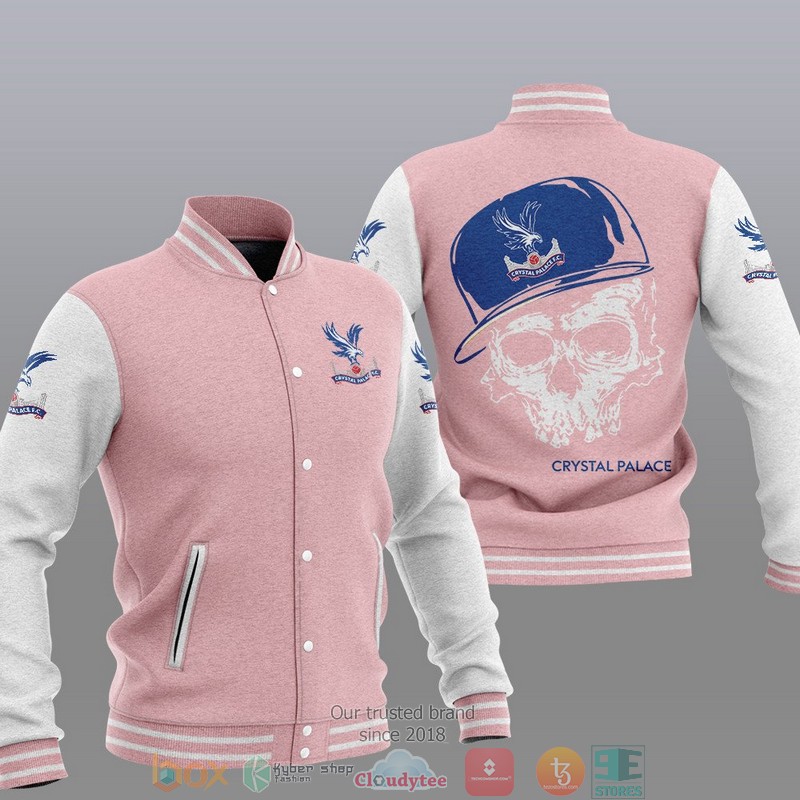 Crystal Palace FC Skull Baseball Jacket 3 Crystal Palace FC Skull Baseball Jacket 1 2