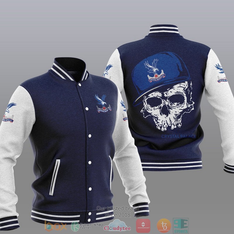 Crystal Palace FC Skull Baseball Jacket 6 Crystal Palace FC Skull Baseball Jacket 1 2 3 4 5
