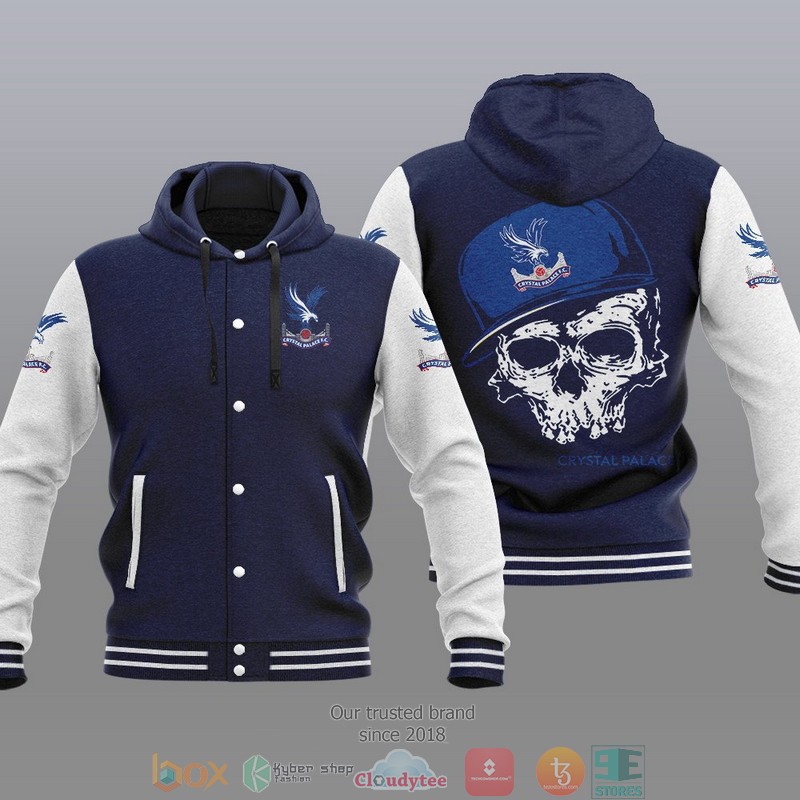 Crystal Palace FC Skull Baseball hoodie Jacket 1