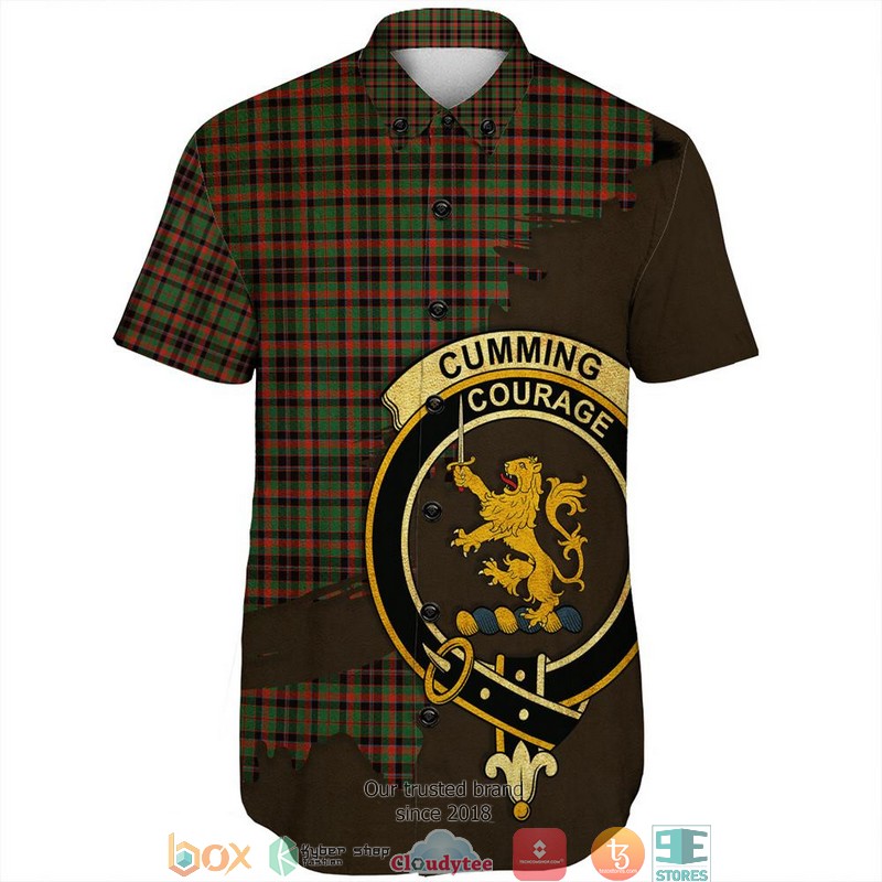 Cumming Hunting Ancient Tartan Crest Personalized Short Sleeve Hawaiian Shirt 2 Cumming Hunting Ancient Tartan Crest Personalized Short Sleeve Hawaiian Shirt 1