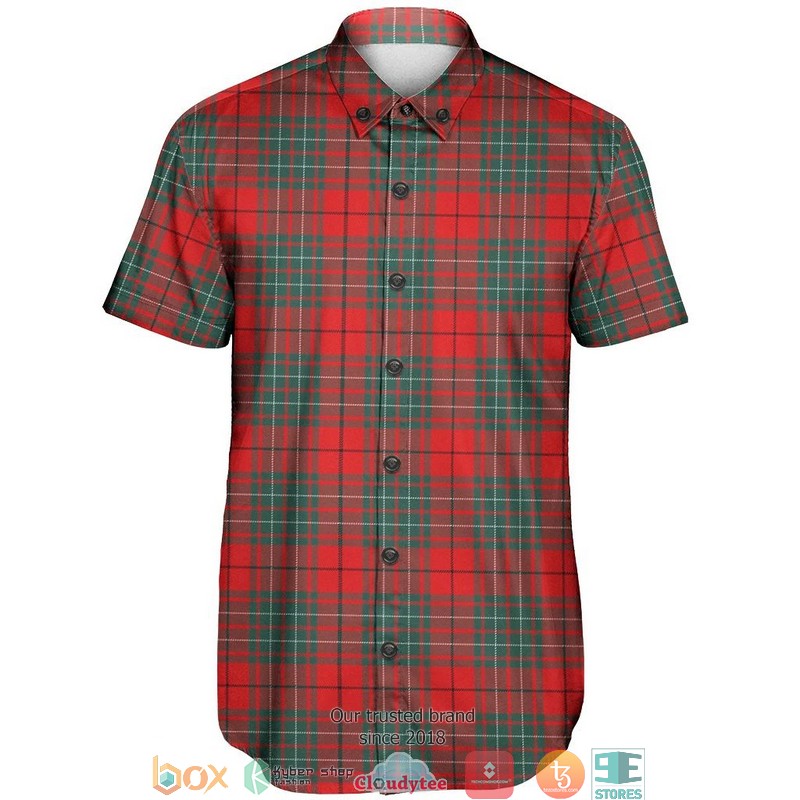Cumming Modern Tartan Short Sleeve Hawaiian Shirt 2 Cumming Modern Tartan Short Sleeve Hawaiian Shirt 1